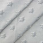 Плюш (ткань) Звезды 240 г/м², 45х50 см, ворс 2,5мм, серый, 28979
