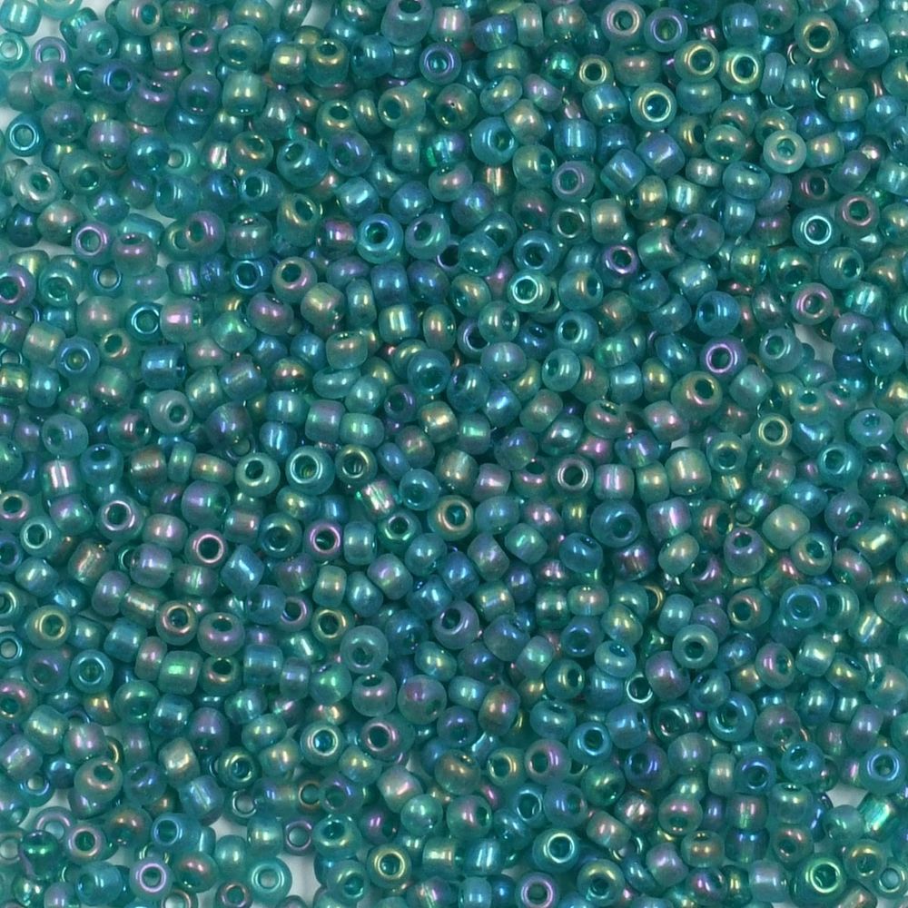 Бисер Astra&Craft 11/0 (2.1 мм), 500 г, цв. 181А бирюза/прозрачный, радужный