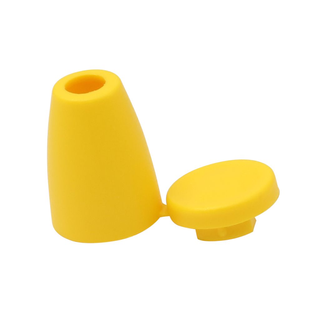 Наконечник для шнура пластик колокол ⌀6/9 мм, 14х11 мм, ПП, желтый, 100 шт