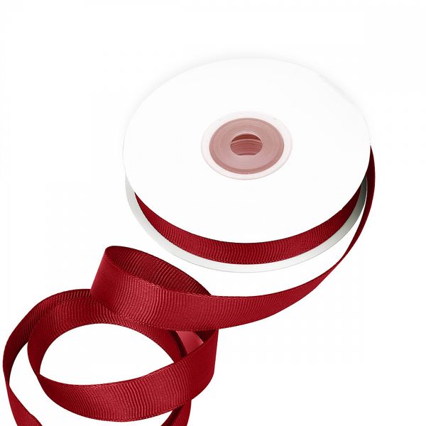 Лента репсовая (в рубчик) 15.0 мм / 22.8±1 метра, 260 бордовый, Magic4Hobby