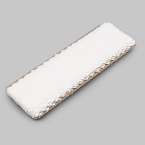 Кружево шитьё 27 мм / 13.72 м, 100% хлопок, белоснежный