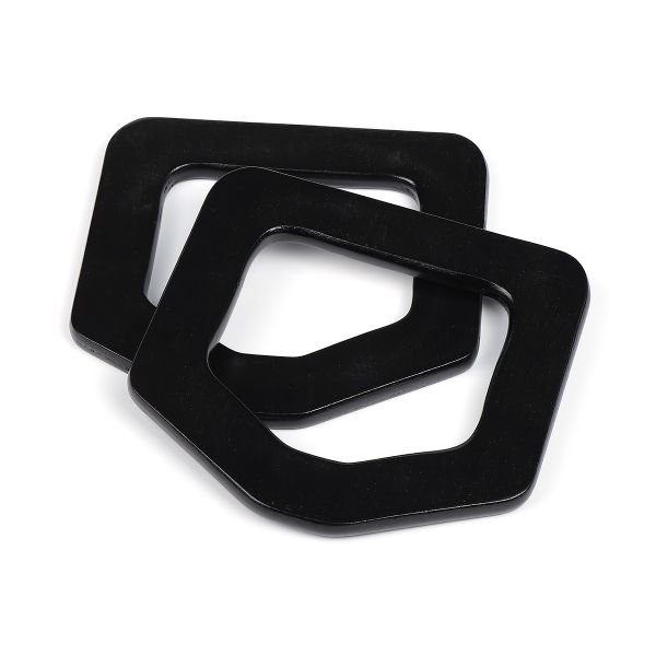 Ручка для сумки, дерево, разм 13х12 см, цв. черный, уп. 2 шт