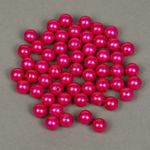 Бусины пластик (перламутр) ⌀12 мм, цв.014 малина, уп.500г (530 шт), Magic4Hobby