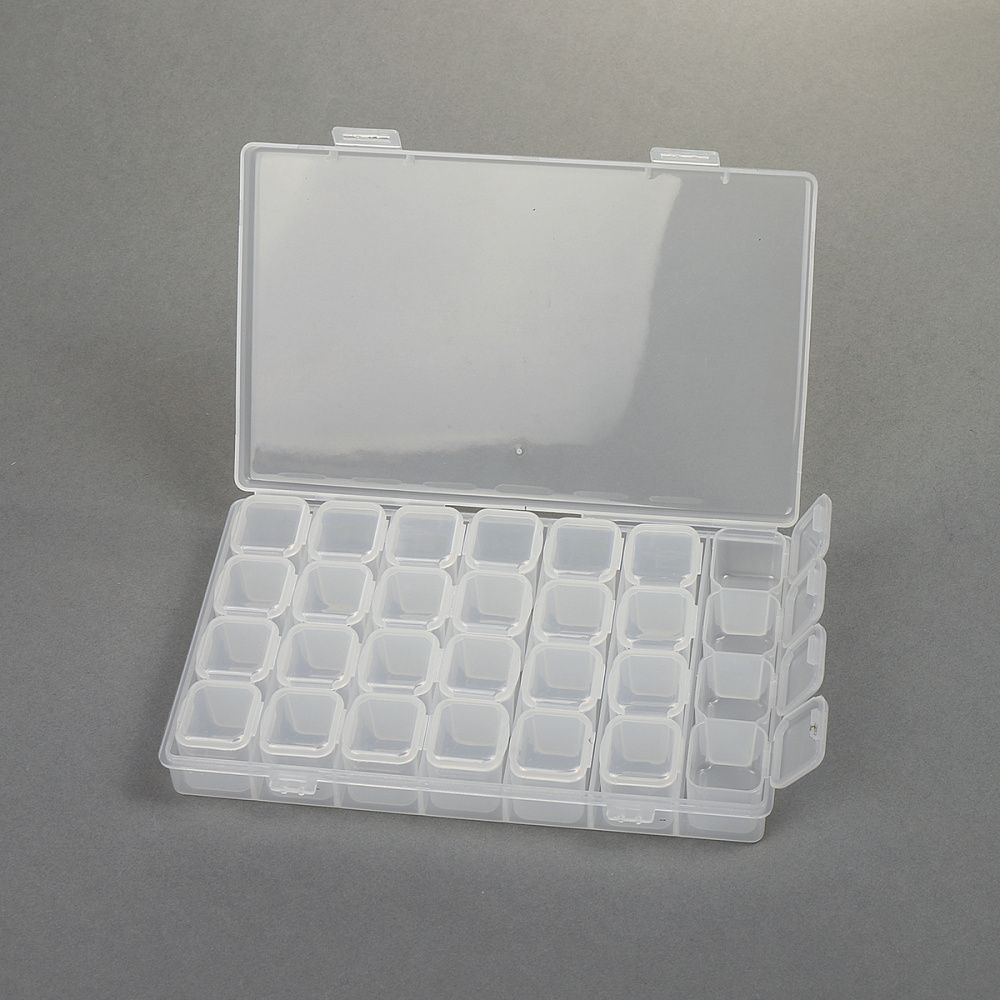 Контейнер для мелочей 17.5x11x2.5 см, К-28, 7 секций 4 яч. цв. в ассортименте