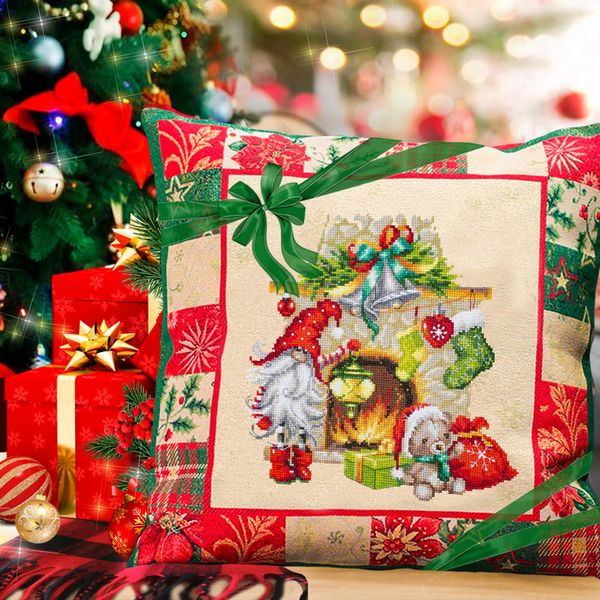 Набор для вышивания нитками Чудесная игла, В ожидании Рождества, 22х22 см