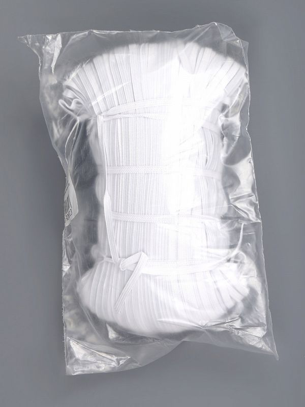 Резинка бельевая (стандартная) 6.0 мм / 200 метров, 3.9 г, вязаная, белый