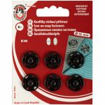 Кнопка пришивная металл ⌀16.0 мм, 6 шт, черный, KOH-I-NOOR 10 (KIN1000 №6)
