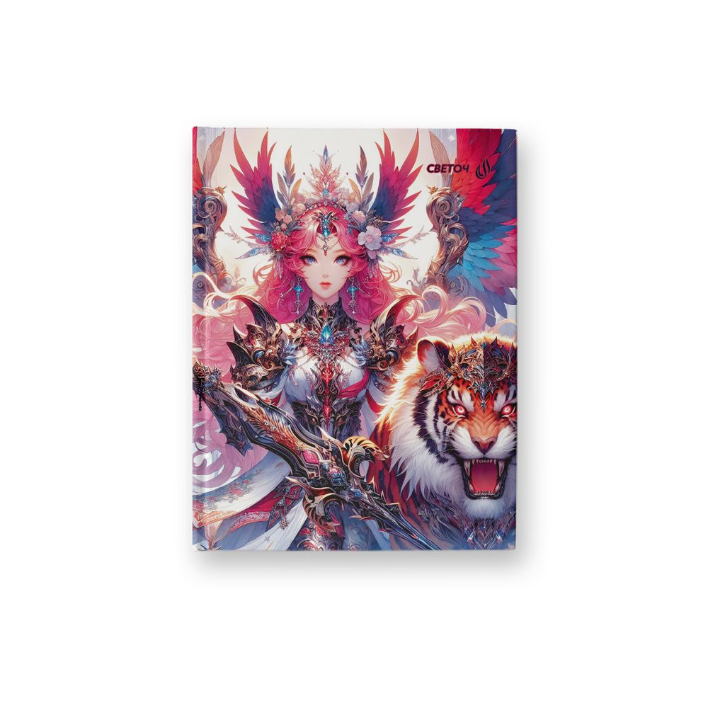 Бизнес-блокнот A6 64 л. 24 шт, клетка, глянцевая ламинация, Королева воинов 01148, Светоч ББ95