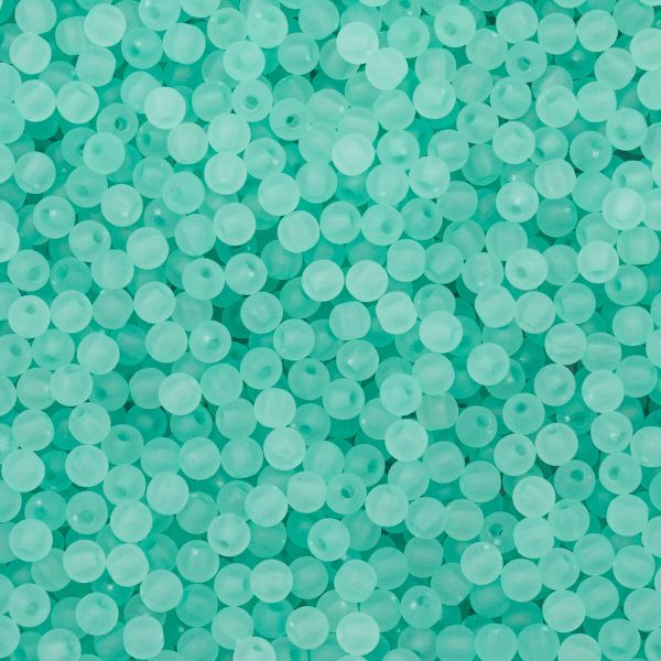 Бусины пластик ⌀6 мм, 500 г, полупрозначные матовые, 004 бирюзовый, 7728462