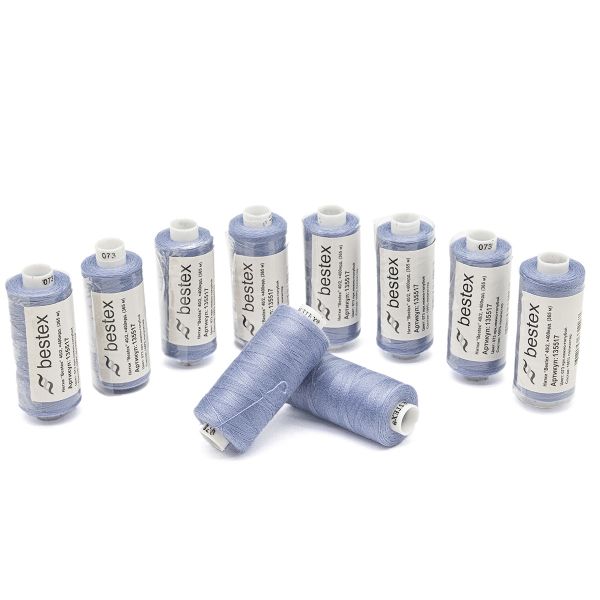 Нитки швейные бытовые Bestex 40/2, 365 м (400 ярд) / 10 кат., 073 голубая лаванда