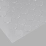 Прозрачные двусторонние клейкие пластины, форма круг ⌀1см, 1 лист, 50 шт, 2AR23556