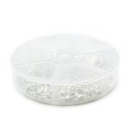 Набор фурнитуры для украшений, серебро, Астра