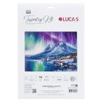 Набор для вышивания нитками Luca-S G705, гобелен Северное сияние, 20х15см