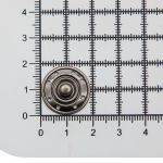 Кнопка пришивная металл ⌀19.0 мм, темное серебро, 10 шт