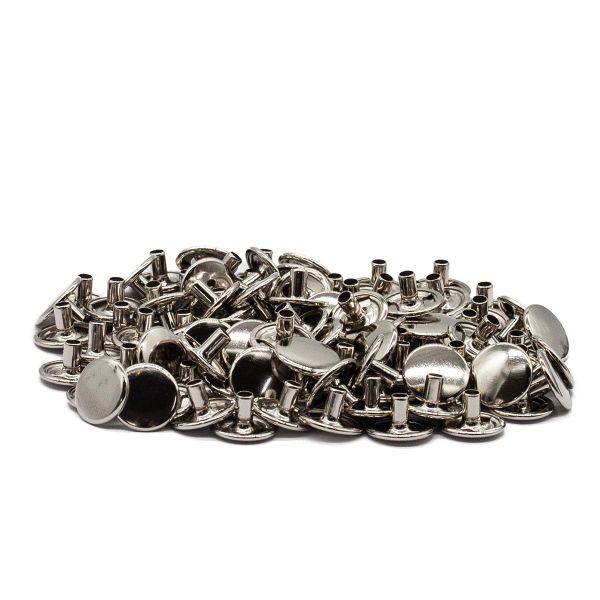 Часть кнопки Дельта (O-образная) ⌀15 мм (A-часть), 9/15 никель мет. кольц, 100 шт