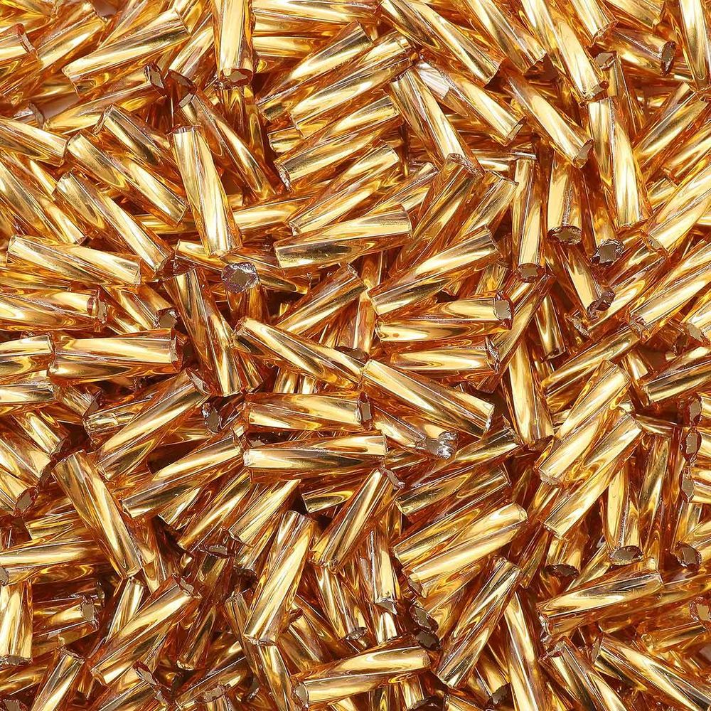 Стеклярус Astra&amp;Craft 5 мм, 150 г (10х15 г), цв. М-22Т золотой (крученый)