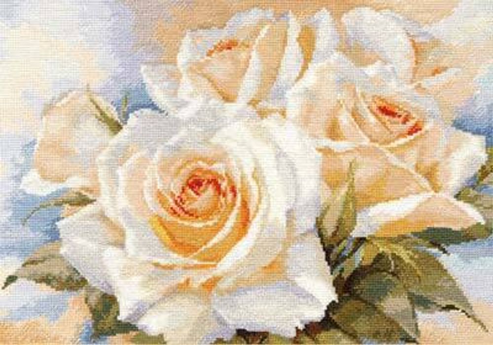 Алиса, Белые розы, 40х27 см