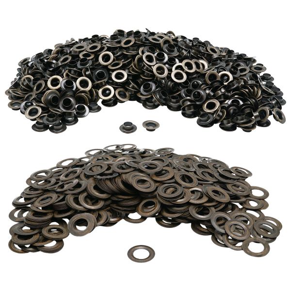 Люверсы металл ⌀13.0 мм (внутр.), №28, сталь, антик, 1000 шт, New Star