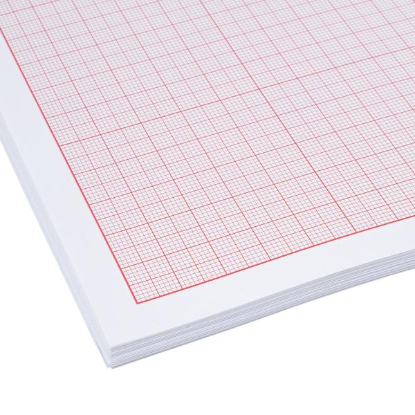 Бумага масштабно-координатная 80 г/м², А3 Маджента, 50 листов