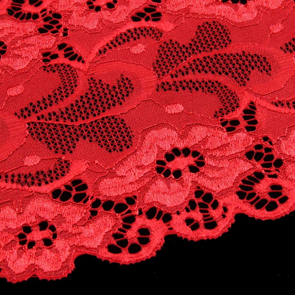 Кружево бельевое эластичное 150 мм / 13.72 м, цв. C820 красный
