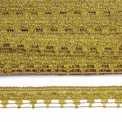Тесьма 25 мм / 16 метров, золото, 10171