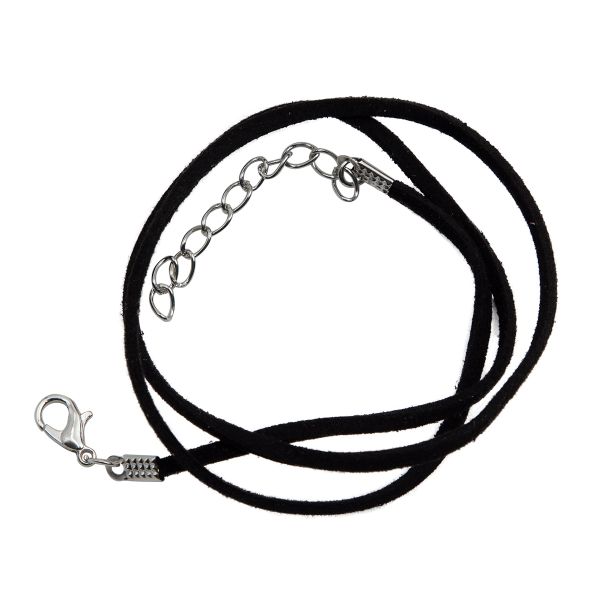 Шнур с замком замшевый, 2мм, 45см. Astra&Craft (6001 черный), 65237