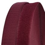 Лента контактная липучка (велкро) пришивная 50 мм / 25 метров, F179 т.бордо, /пара/, кач."B" /TOS/