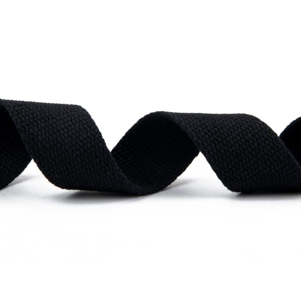 Стропа (ременная лента) 30 мм / 10 метров, толщ. 1.92 мм, [24.75 г/пог.м], 100% х/б, черный, Gamma G301C