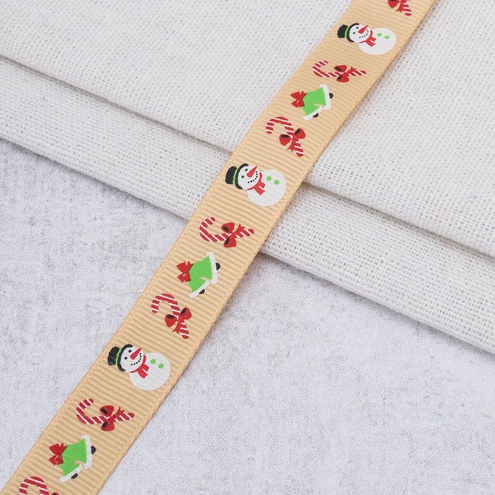 Лента репсовая (в рубчик) с рисунком 15.0 мм / 45.72 метра, НГ 15100, цв.золото, 24437