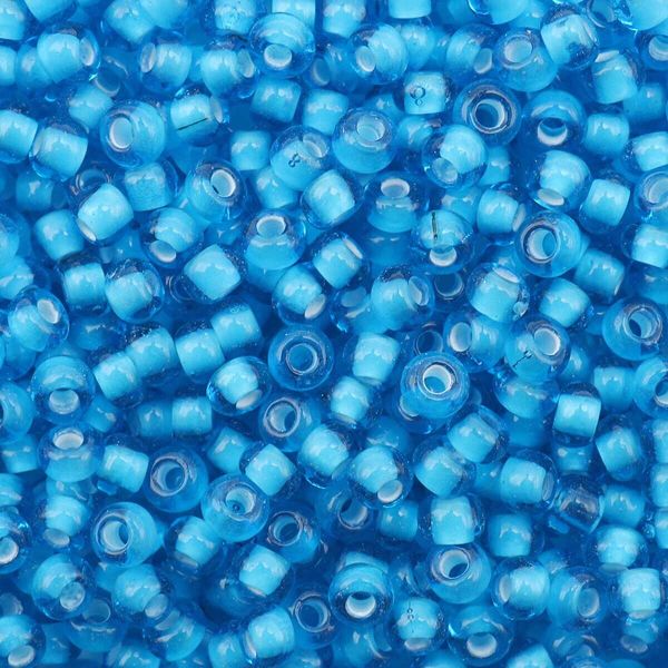 Бисер Preciosa прозрачный с цв. центром, круг.отв., 100 г (5х20 г), (65156)331-19001/10/0