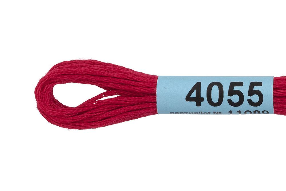 Мулине Gamma 100% хлопок, цв.4055 малиновый, 24 мотка по 8 метров