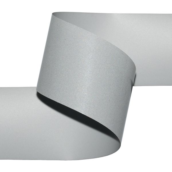 Лента светоотражающая (катафотная) термоклеевая [cpl:420], 50 мм / 50 метров, 100% полиуретан, серебро, Gamma TG9400