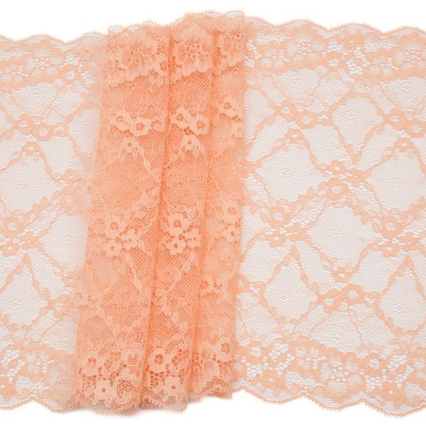 Кружево бельевое эластичное 250 мм / 10 м, розовый, RE00976