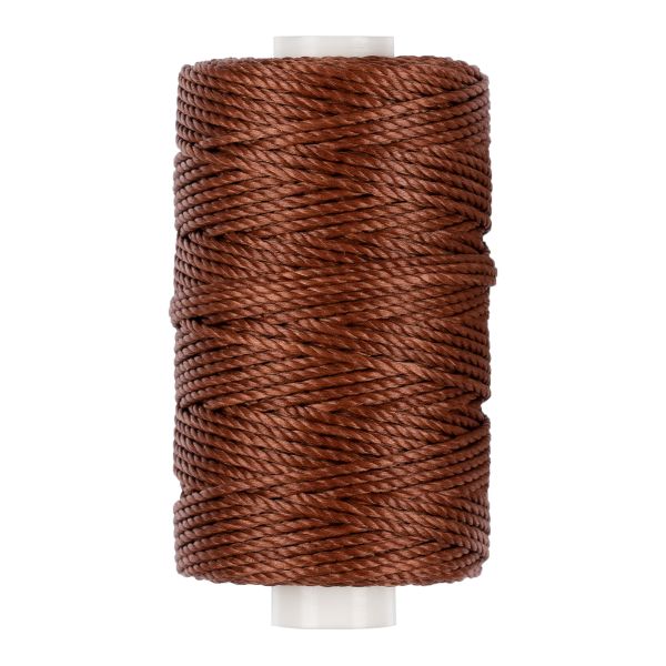 Нитки для кожи вощёные (полиэстер) 40 м, 003 коричневый, LC-006, Промысел