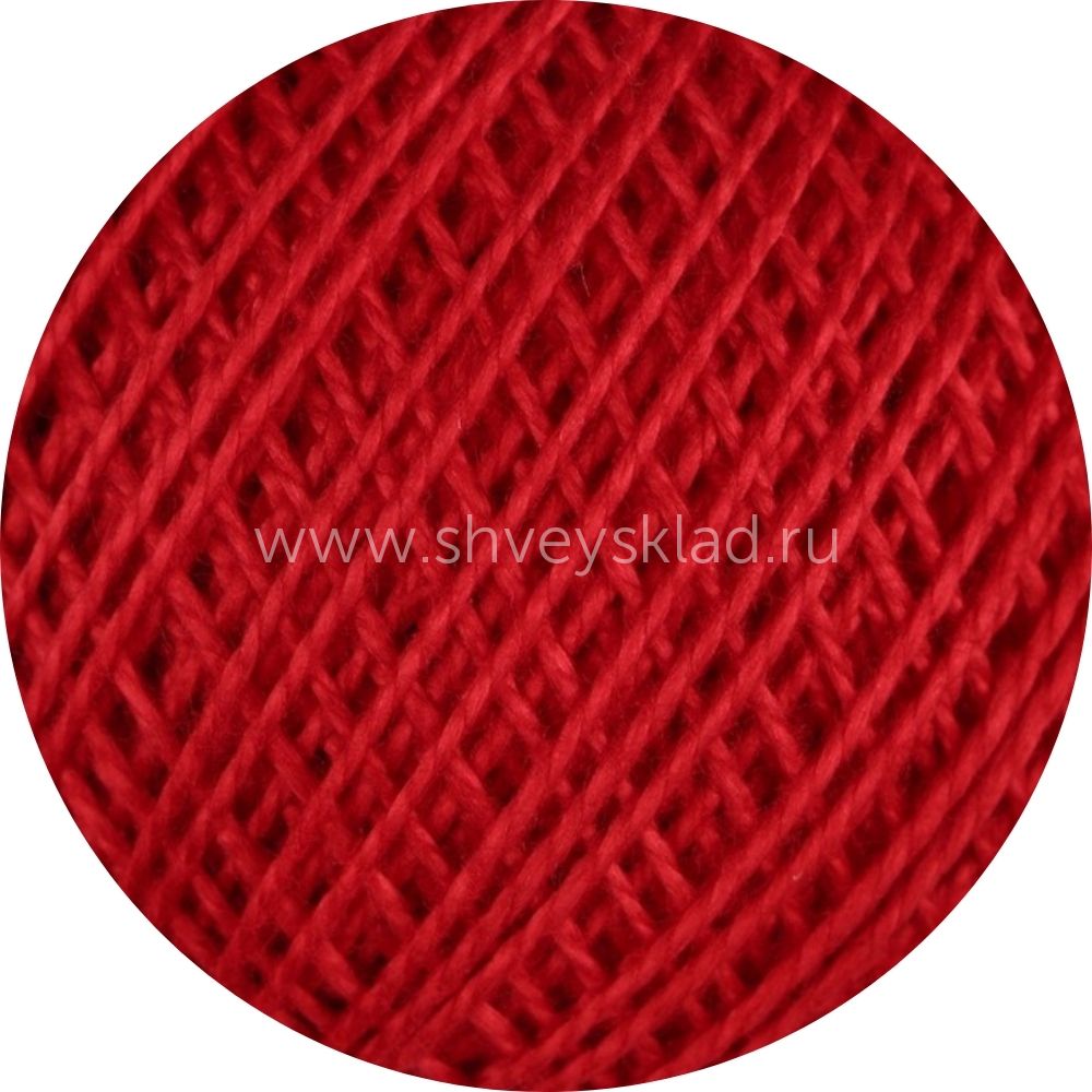 Пряжа ПНК им.Кирова Ирис / уп.20 мот. по 25 г, 150м, 0904 красный