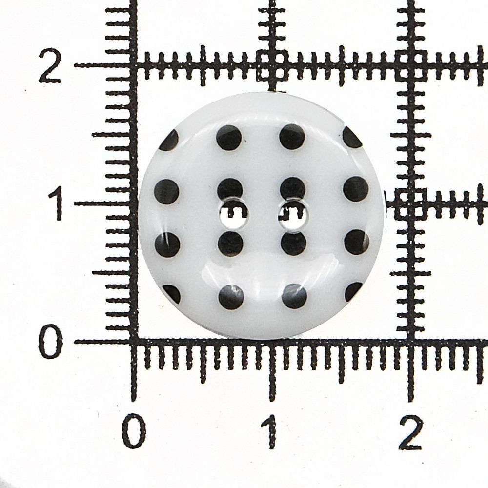 Пуговицы детские Горошек 28L (009 бело-черный) Q7125-FSS, 72 шт