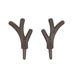 Оленьи рожки 5смх4см, пластик, уп/1пара, коричневый