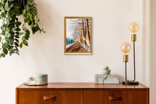 Набор для вышивания нитками Panna PS-7478, Морозный день, 16х21.5 см