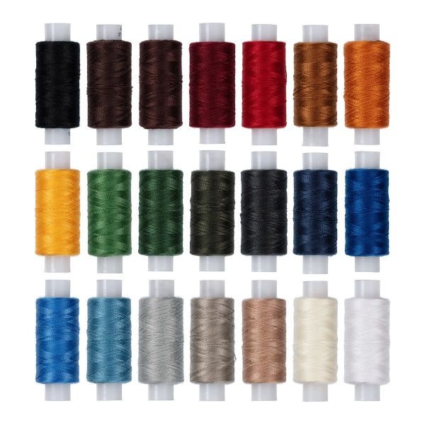 Нитки армированные 45ЛЛ, 200 м, КН ассорти 21 шт, Красная нить