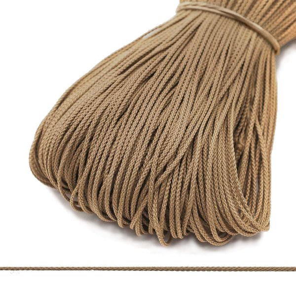 Шнур плетеный ⌀1.5 мм / 100 метров, 014 бежевый