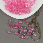 Бусины акрил ⌀10 мм, цв. 02 розовый, 50 г, Magic4Hobby