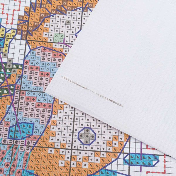 Набор для вышивания нитками Овен, Ёлочная игрушка. Лыжник 6,6х8,7см