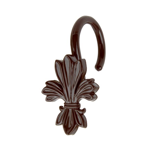 Крючки шторные для карниза навесные ⌀6 мм, 10 шт, 02 коричневый, Sofi H10