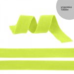 Резинка бельевая (окантовочная) матовая 15.0 мм / 1000 метров, зелено-желтый неон F229