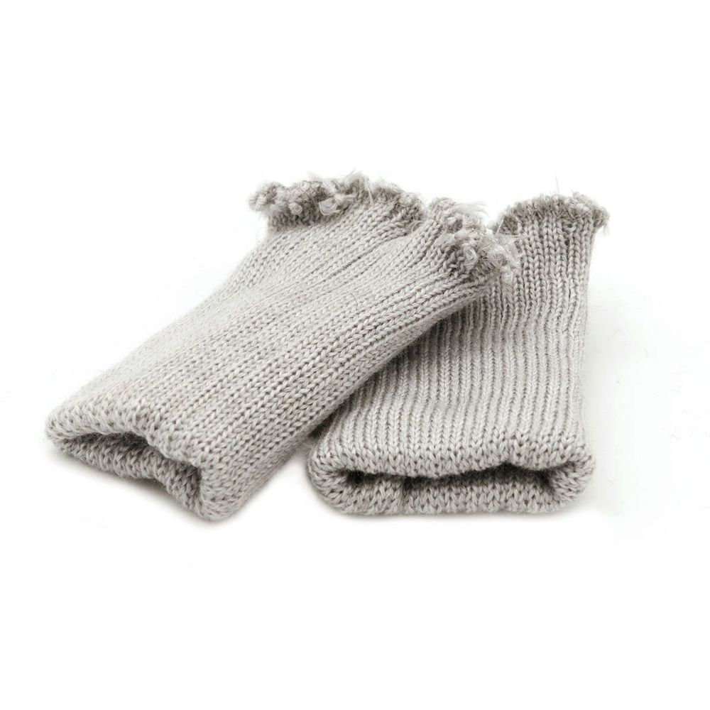 Манжеты трикотажные 7.0х9.5 см, 1 пара, плотные без шва, 890 серебро