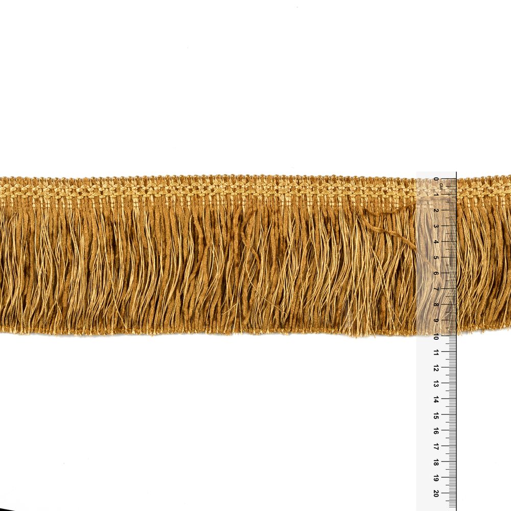Бахрома отделочная широкая 100.0 мм / 25 метров, 112 золотистый-1, Gamma 2010