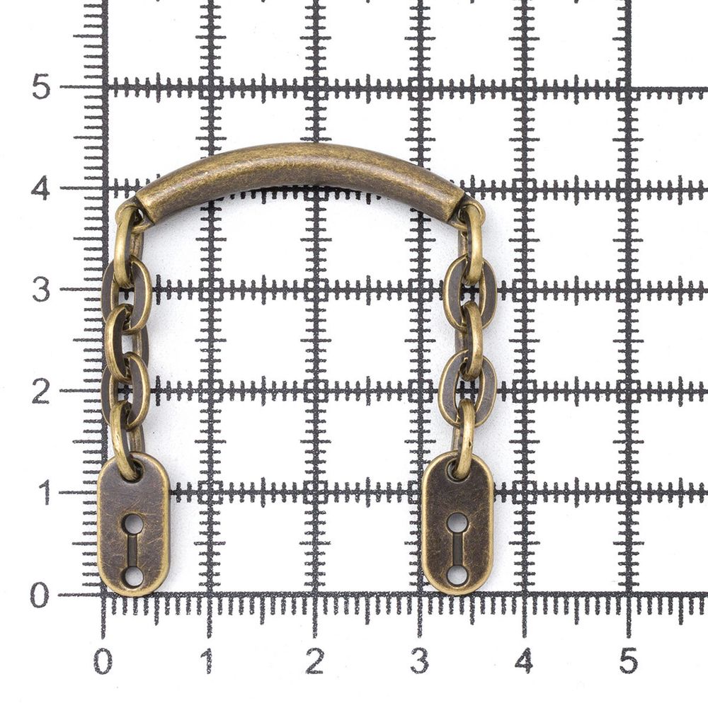 Цепочка-вешалка 105х7 мм, металл, OB бронза,2 шт, MB196