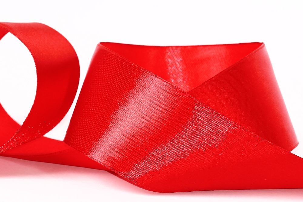 Лента атласная 1-сторонняя 50.0 мм / 33±2 метра, 065 красный, Gamma