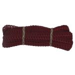 Тесьма отделочная вязаная 17 мм, 10 м, бордо