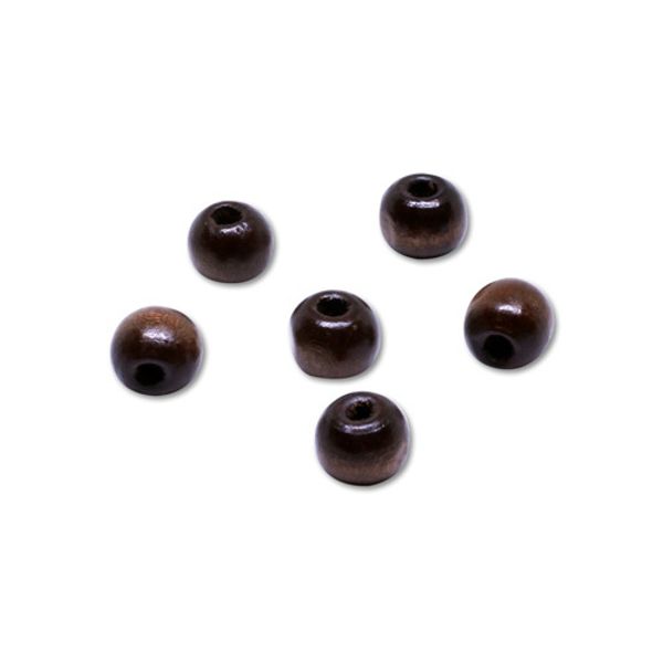 Бусины дерево ⌀10 мм, 50 г, Astra&Craft, т.коричневый